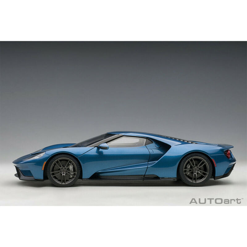 1/18 AUTOart 2017 Ford GT Liquid Blue 72942 Scale: 1:18 Model: 2017 Ford GT Model size: 9.5" Color: Liquid Blue Opening: Hood, Doors, Back engine cover Manufactured by: Autoart $339.99 ModelCarsHub