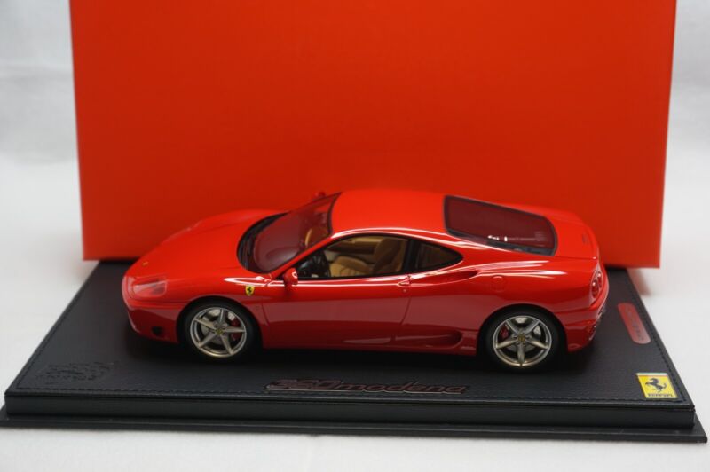 1/18 BBR FERRARI 360 MODENA ROSSO CORSA BLACK LEATHER BASE limited 298pcs