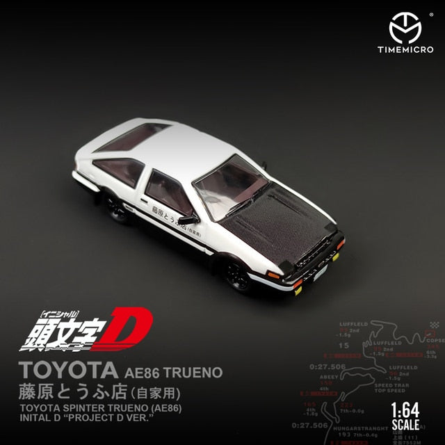 Time Micro 1:64 Toyota Ae86.sports Car Diecast Model Car Alloy Simulation Vehicle Model Adult Collection Model Series - Railed/motor/cars/bicycles