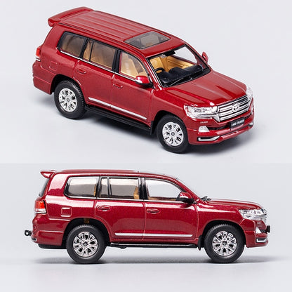 GCD 1/64 Toyota Land Cruiser LC200 Red/Gray Diecast Model Car