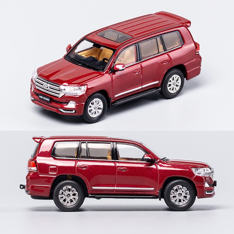 GCD 1/64 Toyota Land Cruiser LC200 Red/Gray Diecast Model Car